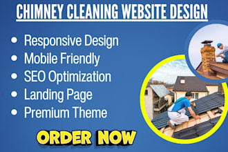 design chimney website, chimney cleaning website air duct cleaning landing page