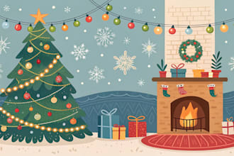 create festive holiday christmas design illustration