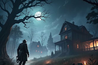 design highly detailed horror gaming youtube thumbnail