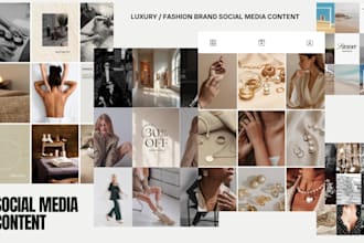 create social media content layout design for fashion art beauty luxury brands