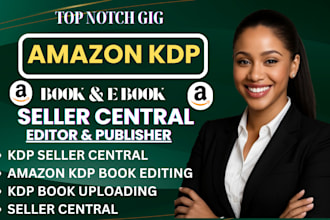 setup amazon KDP seller central account format edit publish book on amazon kdp
