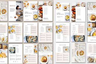 write design format recipe ebook cooking recipe meal plan diet plan