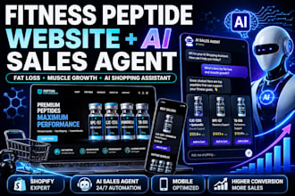 build peptide website peptide fitness, fat loss, muscle growth website with ai