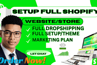 setup full shopify website setup shopify dropshipping store, setup full shopify