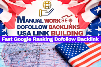 manually work google ranking anchor text dofollow backlink USA link building