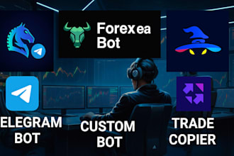 build telegram trading bot, telegram crypto bot, copier bot, ea bot, custom bot