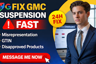 fix google merchant center suspension misrepresentation and disapproved products