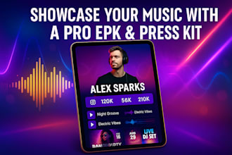 create a professional music epk or press kit for independent artists and bands