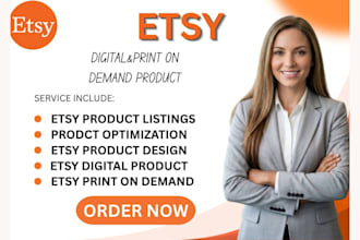 do etsy shop setup etsy digital products design etsy SEO listing for etsy shop