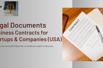 draft legal business contracts and agreements for USA startups