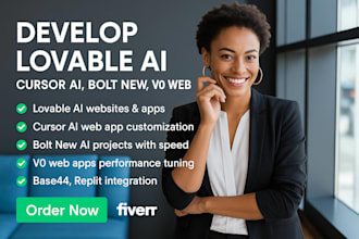 develop lovable ai, cursor ai, bolt new, ai website, v0 web, base44, replit