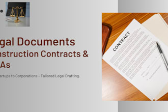 draft construction contracts and master service agreements