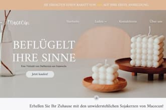 create candle shopify store candle website candle spiritual website design