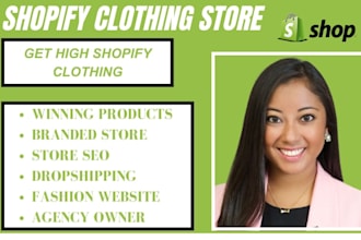 design a shopify clothing store, streetwear website, or clothing brand website