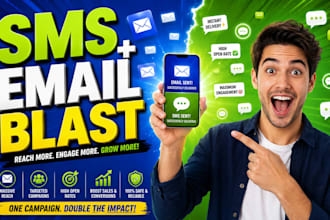 do bulk SMS blast and email marketing campaign for your business