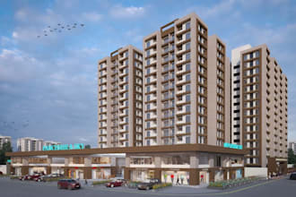 refurbish modern 3d apartment unit,exterior rendering, retail store design,revit