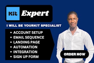 convertkit expert, setup convertkit newsletter kit landing page, email marketing