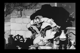 do 2d rubber hose animation, 1930s style, retro animation