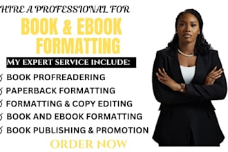 proofread, edit, and format your fiction, nonfiction, or memoir for amazon KDP