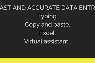 do fast data entry, web research and typing jobs