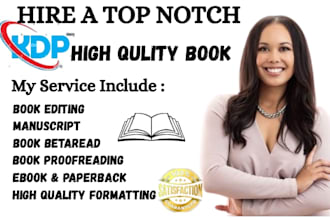 professionally, edit, proofread and format manuscript, kdp paperback formatting
