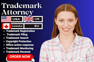 be your USA licensed trademark registration attorney 4 brand trademark renewal