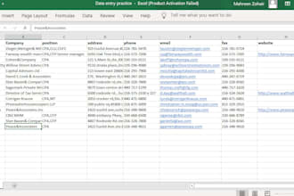 do data entry and data visualization