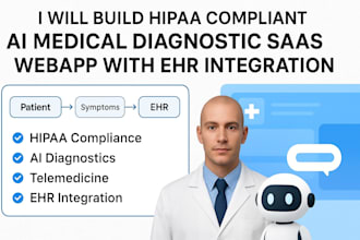 build hipaa compliant ai medical diagnostic saas webapp ai scribe automation app