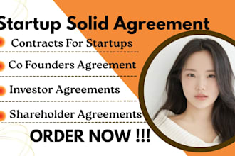 prepare investor agreements, safe notes, and convertible note contracts
