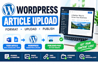 do wordpress data entry, blog posting and article formatting