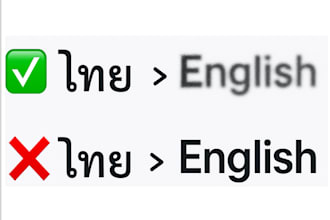 proofread your thai to english translation for your business