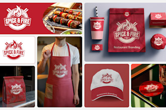 design restaurant logo, menu, packaging and branding