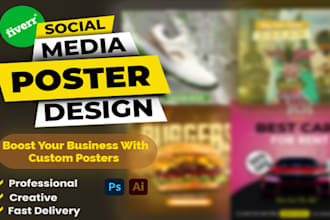 design professional and creative social media posters