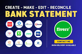 reconcile bank statement PDF to editable format