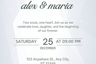design professional invitation card, poster, banner