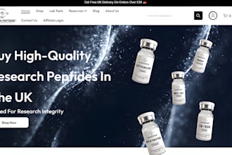 peptide ecommerce website supplement website peptide woocommerce peptide website