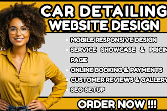 wordpress car detailing website car wash website car booking website