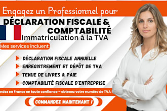 do french accounting, tax et vat filing, comptabilité, tenue de livres et paie