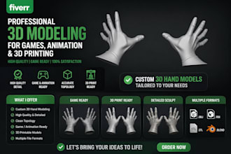 sculpt high quality 3d model for 3d printing