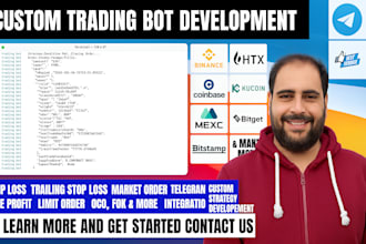 build custom crypto trading bots and applications, algo trading binance, bybit