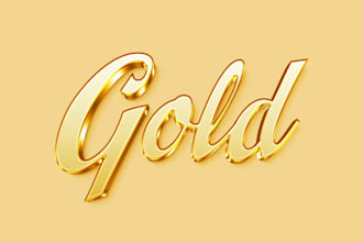 design a 3d steel text effect logo for your business branding