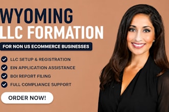 register wyoming llc, ein and boi for non US ecommerce business and amazon fba