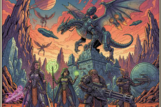 draw your dnd group party illustration