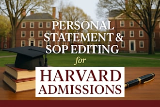 edit and proofread your personal statement sop for harvard admissions