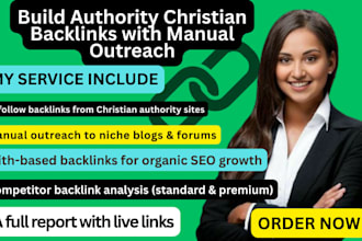 build authority christian backlinks with manual outreach