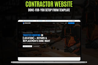 set up a contractor website using my 8 page webflow template
