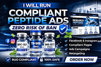 solve peptide ads issues run peptide ads peptide fb ig social media ads campaign
