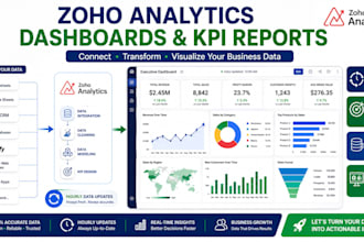 build zoho analytics dashboards and KPI reports for your business