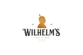 create a minimalist creative custom cafe and bar logo design