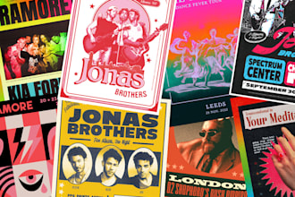 design an eye catching poster for your gig, concert or event